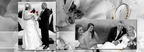 Montage en noir et blanc pour album de mariage